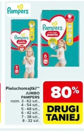 Pieluchomajtki JUMBO PAMPERS rozm. 6