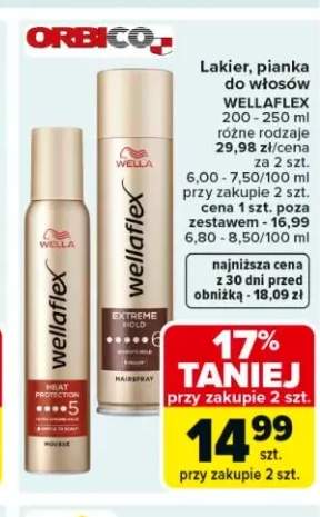 Lakier, pianka do włosów WELLAFLEX