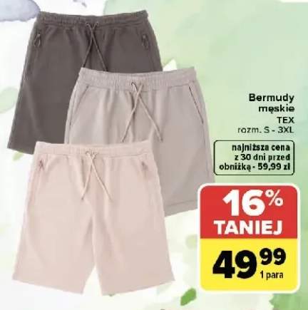 Bermudy męskie TEX rozm. S-3XL