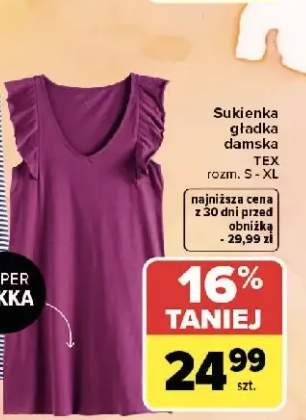 Sukienka gładka damska TEX rozm. S - XL