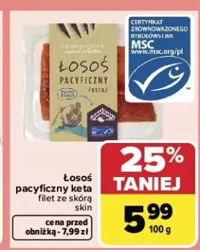 Łosoś pacyficzny keta filet ze skórą Connoisseur