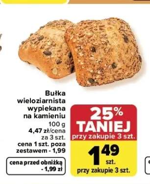 Bułka wieloziarnista wypiekana na kamieniu