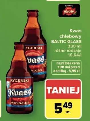 Kwas chlebowy Baltic Glass Rycerski Kvass