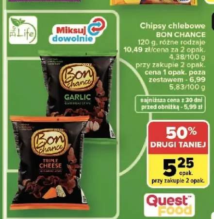 Chipsy chlebowe BON CHANCE Garlic