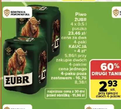 Piwo Żubr 4-pak 500ml