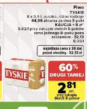 Piwo Tyskie 8-pak 500ml