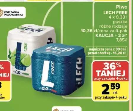 Piwo bezalkoholowe Lech Free 0,0% 4-pak 330ml