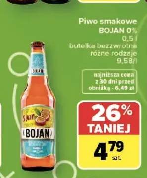 Piwo smakowe bezalkoholowe Bojan 0% butelka bezzwrotna