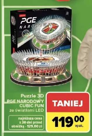 Puzzle 3D PGE NARODOWY CUBIC FUN ze światłami LED