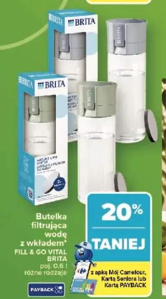 Butelka filtrująca wodę z wkładem FILL & GO VITAL BRITA poj. 0,6l