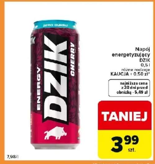 Napój energetyzujący Dzik Cherry