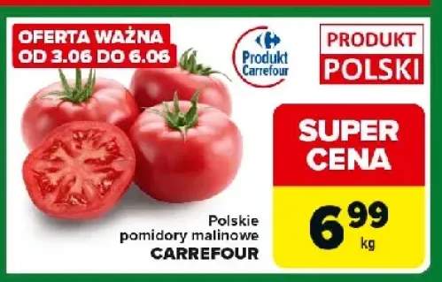 Pomidory malinowe polskie Carrefour