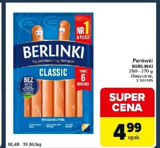 Parówki Berlinki klasyczne