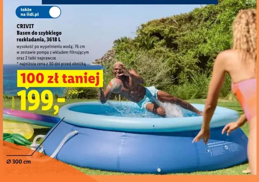 basen rozporowy z kołnierzem