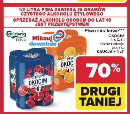 Piwo smakowe Okocim Granat z maliną 0,0%
