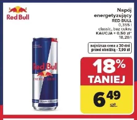 Napój energetyzujący Red Bull bez cukru