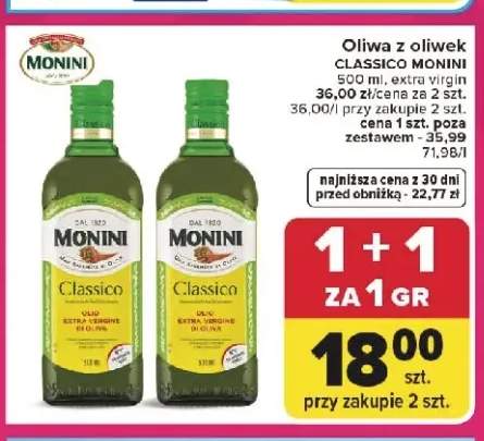 Oliwa z oliwek Classico Monini extra virgin