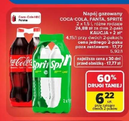 Napój gazowany Fanta 2-pak 1,5 l