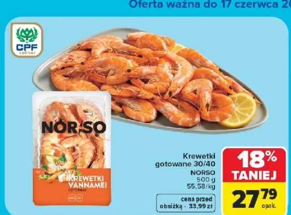 Krewetki gotowane 30/40 Norso