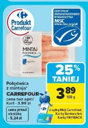Polędwica z mintaja Carrefour