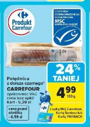 Polędwica z dorsza czarnego Carrefour