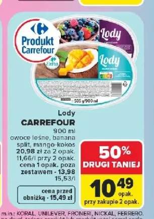 Lody Carrefour owoce leśne