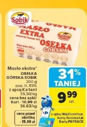 Masło ekstra Osełka Górska Sobik
