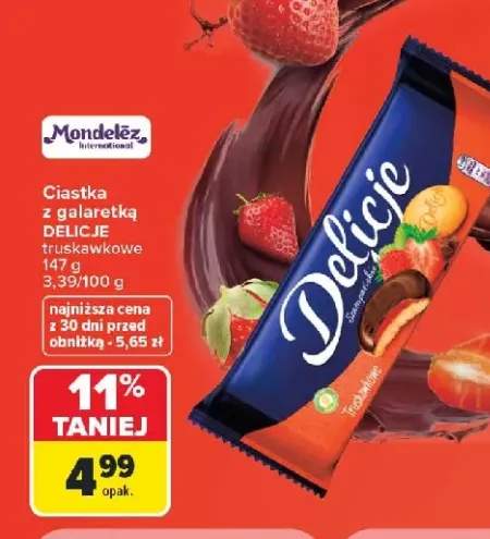 Ciastka z galaretką Delicje truskawkowe