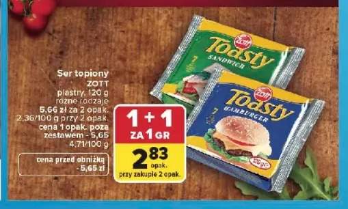 Ser topiony Toasty Hamburger Zott