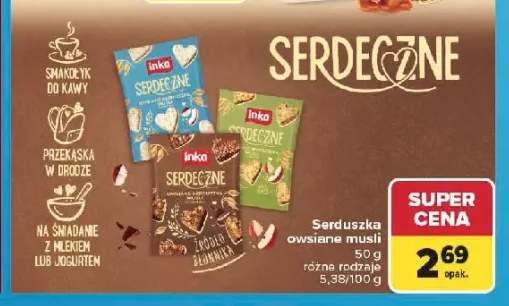 Serduszka owsiane musli Inka Serdeczne