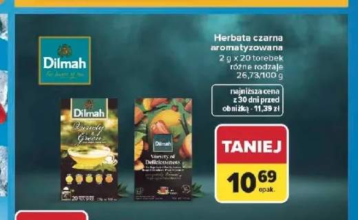 Herbata czarna aromatyzowana Dilmah 20-pak