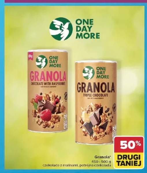 Granola One Day More czekolada z malinami