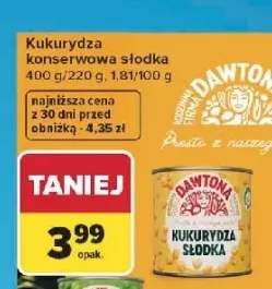 Kukurydza konserwowa słodka Dawtona
