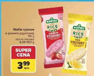 Wafle ryżowe w polewie jogurtowej Kupiec cytrynowe