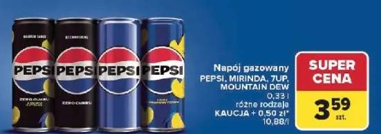 Napój gazowany Pepsi Zero Cukru o smaku cytryny