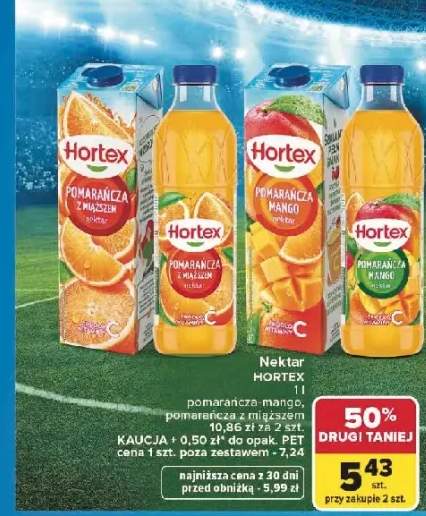 Nektar Hortex pomarańcza z miąższem