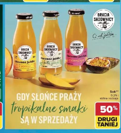 Sok Bracia Sadownicy Tłoczone Jabłko z białą porzeczką