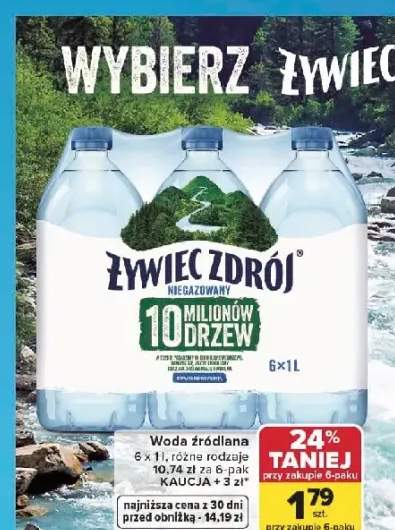 Woda źródlana Żywiec Zdrój 6-pak 1 l