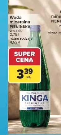 Woda mineralna Kinga Pienińska w szkle