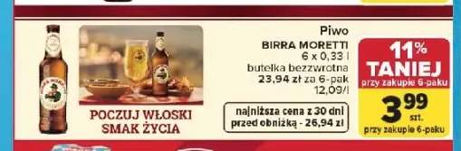 Piwo Birra Moretti 6-pak