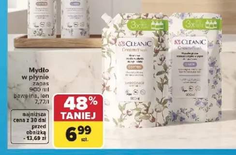Mydło w płynie zapas Cleanic bawełna