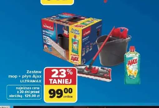 Zestaw mop Vileda Ultramax i płyn Ajax