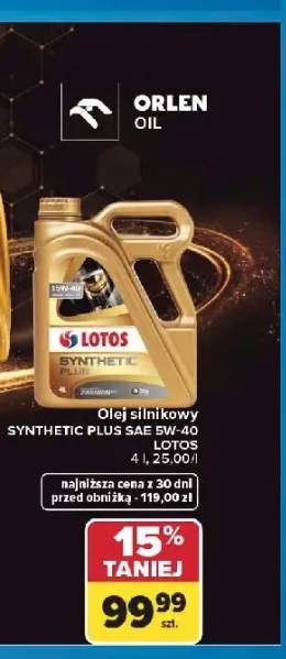 Olej silnikowy Lotos Synthetic Plus SAE 5W-40