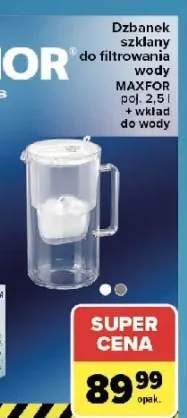 Dzbanek szklany do filtrowania wody Aquaphor Maxfor