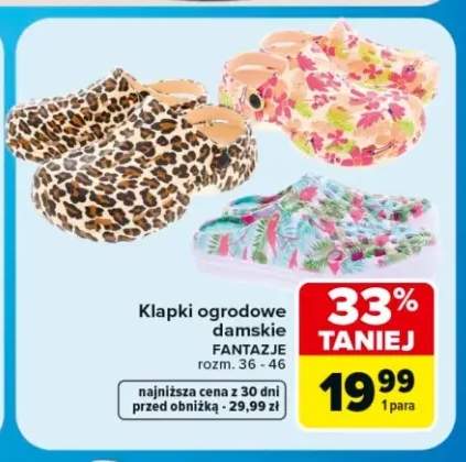 Klapki ogrodowe damskie Fantazje