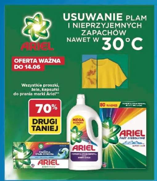 Proszki, żele i kapsułki do prania Ariel