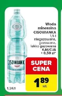 Woda mineralna Cisowianka niegazowana