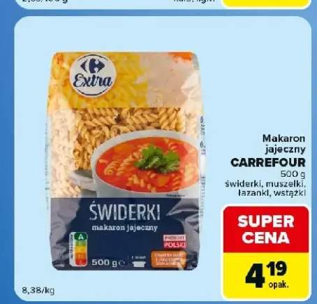 Makaron jajeczny Carrefour Extra wstążki