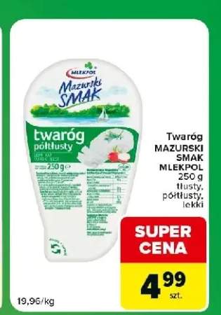 Twaróg półtłusty Mazurski Smak Mlekpol