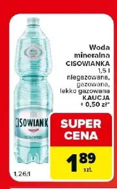Woda mineralna Cisowianka gazowana